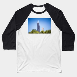 Sears Tower Chicago Baseball T-Shirt